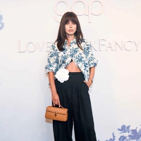 LoveShackFancy Tops - Love Shack Fancy x Gap Long Sleeve Cropped Floral Shirt Size XL